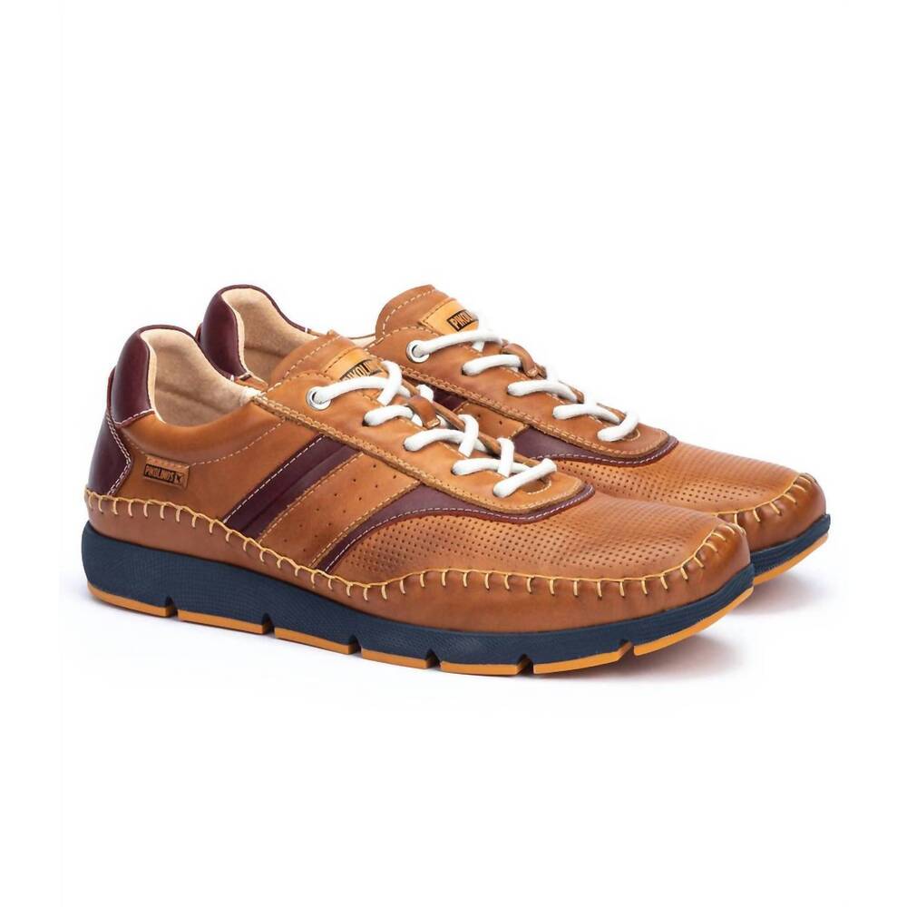 NEW PIKOLINOS men's fuencarral sneakers in brandy